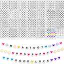 ARTDOT 1400 PCS Letter Beads for Jewelry Making Kit, 28 Styles Alphabet Beads for Friendship Bracelets Assorted Preppy Beads with Storage Case