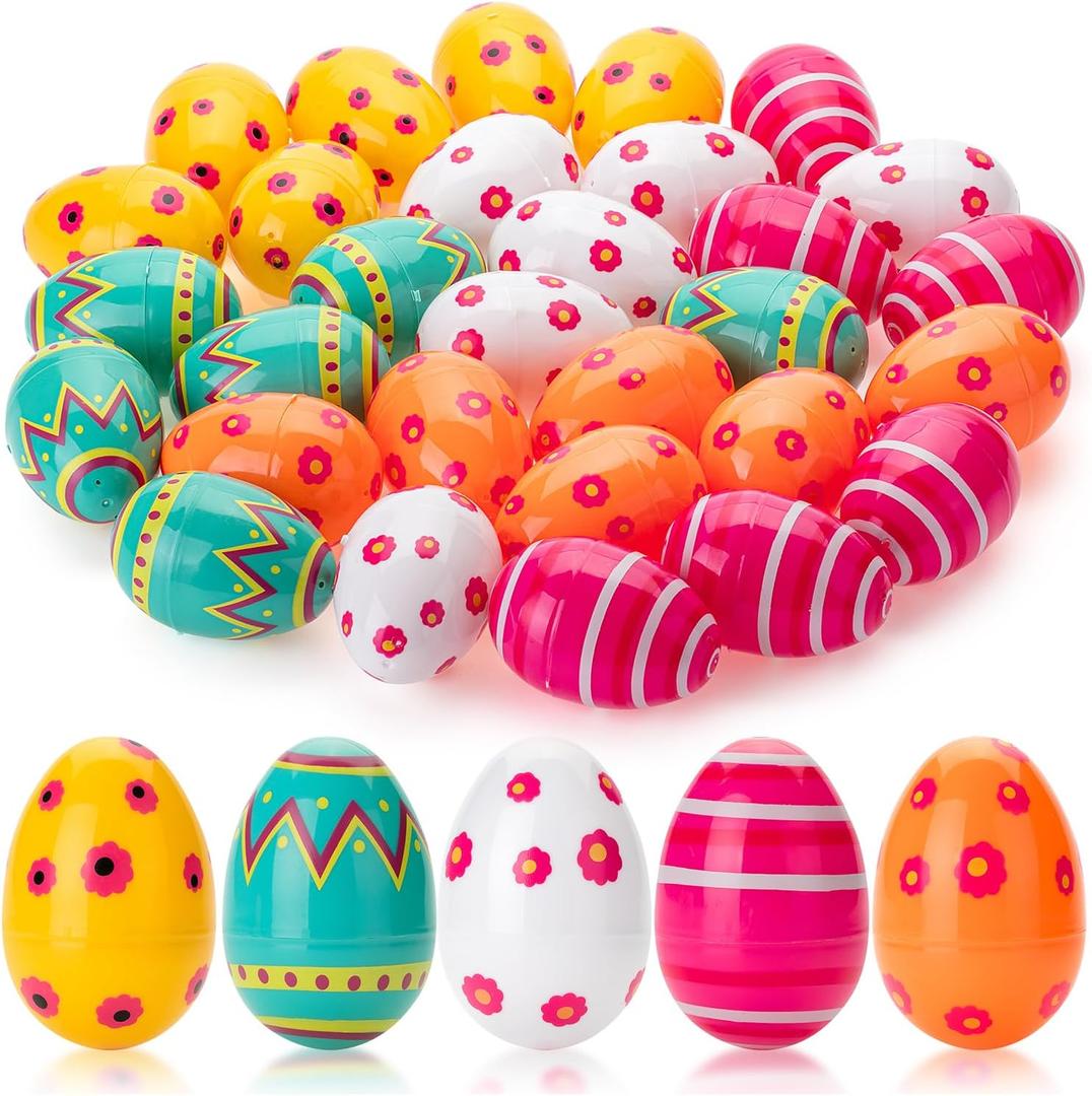 Mr. Pen- Plastic Easter Eggs, 30 Pack, 3'' Tall, Colorful Plastic Easter Eggs Bulk, Empty Easter Eggs Empty, Plastic Eggs Fillable, Easter Basket Fillers