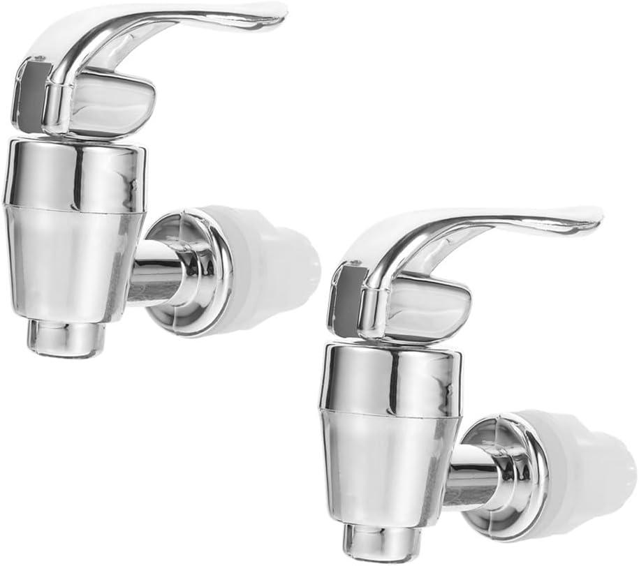 3 x Amosfun Drink Dispenser Spigot Replacement Push Style Water Dispenser Faucet for Beverage 2-Pack Spout Replacement for Juice Beer Tea Buckets Party Home Restaurant Use