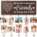 Best Friend Birthday Gift for Women Teen Girls, Mother's Day Picture Frame, Long Distance Friendship for BFF Besties Sister, Photo Holder Hanging Display Collage Frame