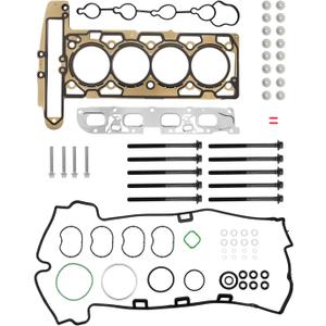 Head Gasket Set 2.4 L, w/Cylinder Head Bolt Kit, Compatible with 2010-2017 Chevy Equinox Captiva Malibu, GMC Terrain, Buick Regal Lacrosse, GM 2.4L 2384cc 145cid L4 DOHC Engine, # HS26517PT, ES72196