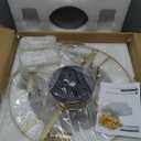 Crystal Caged Ceiling Fan with Light Flush Mount, 20inch Crystals Ceiling Fan with Light and Remote,Gold Crystal Fandelier Ceilings Fans with Lights for Bedroom,Nursery, Foyer