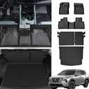 Floor Mats Compatible with 2021-2025 Nissan Rogue (NOT Fit Sport).Cargo Liner Trunk Mat TPE All Weather Back Seat Covers Protector Rogue 2025 Accessories (Rear Trunk Mat +Backrest Mats+Floor Mats)