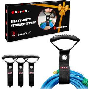 Stocking Stuffers for Men Adults, Heavy Duty Extension Cord Storage Straps, Pack of 3, 17'' Carrying Strap with Handle, Cord Hose Holder Tools Organizers Storage Garage Organization Cord Ties