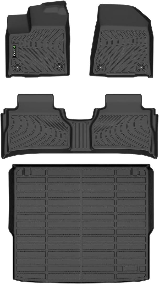 Floor Mats & Cargo Liner Custom for 2025 Nissan Murano All Weather Protection TPE Automotive Floor Liners Fits Front& 2nd Row Set Accessories, Black