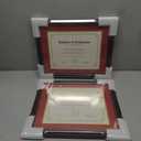 Black 11 x 14 Diploma Frame Set of 2, Display Document 8.5x11 with Mat or 11x14 Without Mat, Certificate Frame with White&Gold Mat for Masters Associates Bachelor Degree - 2 Packs