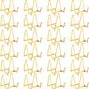 Kenning 24 Pieces Gold Plate Holder Easel Display Stand Metal Book Display Stand Tabletop Picture Frame Holder Photo Square Iron Easel Decorative for Kitchen Office Room Tabletop(3 Inch)