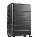 HealSmart Hardside Carry-On Luggage, Expandable Portable Hardshell Luggage with Spinner Wheels, Lightweight Suitcase TSA Lock, 28 Inch, Black