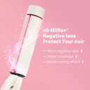 1.5 Inch Extra Large Curling Wand for Long Hair - Ceramic Tourmaline Barrel with 40000000 Negative Ions, 2 Clips & Heat-Resistant Glove