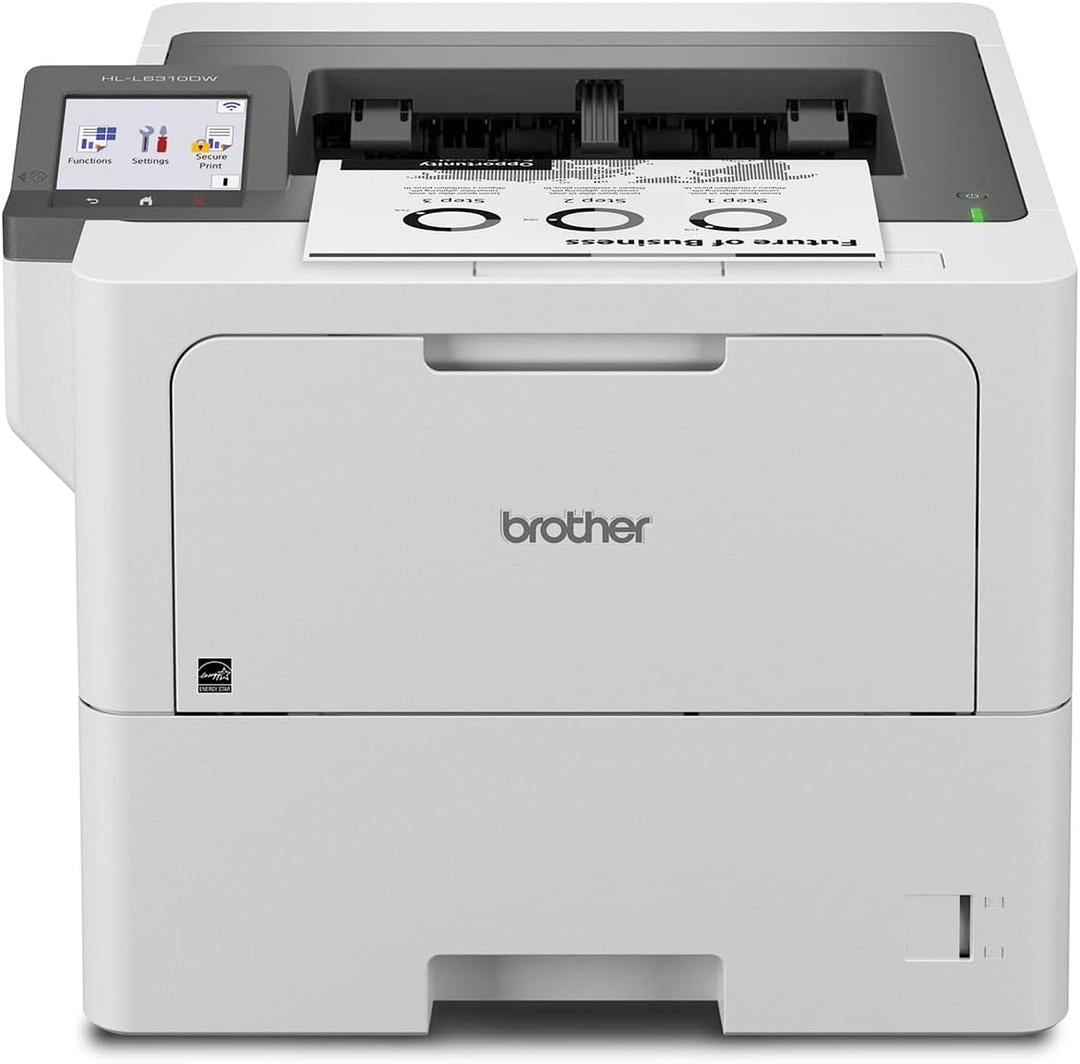Brother HL-L6310DW Enterprise Monochrome Laser Printer with Low-Cost Printing, WirelessNetworking, and Large Paper Capacity, Works with Alexa