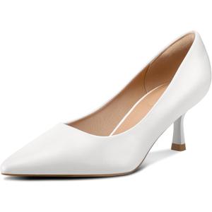 mysoft Kitten Heels for Women Low Heel Pumps 2 Inch Closed Toe Wedding Dress Shoes (8)