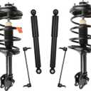 6PC Front  Rear Strut Spring with Stabilizer Sway Bar Links Stabilizer Bar Links Kit, Compatible with HONDA ODYSSEY 1999-2004 3.5L, Replace# 171597 171598 437246 K90349