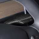 Steering Lever Cover for Tesla Model 3 Model Y 2017-2024, Carbon Fiber Pattern Car Gear Shift Cover, Steering Wheel Cover Tesla Model 3 Model Y 2024 Accessories(Matt Carbon Fiber Pattern)