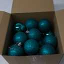 Kingfisher Teal Blue Glitter Christmas Tree Hanging Baubles 