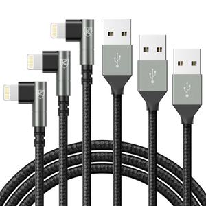 90 Degree iPhone Charger 6FT, [Apple MFi Certified] 3Pack Fast Charging Cables Cord,6Feet Right Angle Nylon Braided USB Lightning Cable for iPhone 14/13/12/11/Pro/Max/Mini/X/Plus/8/7/6/5S/Plus/iPad