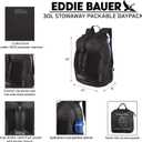 Eddie Bauer Stowaway Packable Backpack | Travel | Outdoor | Lightweight | Foldable | Durable | Ripstop Polyester | 30L - Dark Forest