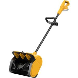 12" Cordless Snow Shovel Compatible with Dewalt 20V Max Battery(NO Battery) Electric Snow Shovel with Directional Plate & Adjustable Front Handle, Cordless Snow Blower for Driveway/Patio (Yellow, A)