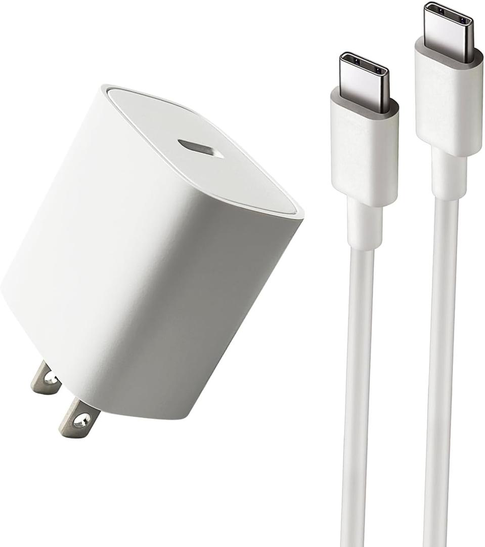 EGK 20W VR Fast Charger for Meta Quest 3S/3/2/1 & Pico 4/4 Pro - 6.6Ft Type-C Cable (White)