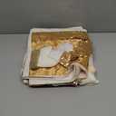 Christmas Chair Covers, Set of 2 Cartoon Christmas Dining Chair Slipcover, Cute Santa Claus Snowman Reindeer Xmas Chair Back Covers, Gold Glitter Seat Cover for Home & Kitchen Decor (Santa & Snowman)