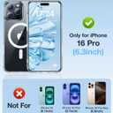 Meifigno Designed for iPhone 16 Pro Case, Compatible with MagSafe, with 5X Glitter Cards, 2X Screen Protectors, 1X Camera Lens Protector, Anti-Yellowing Magnetic Case Designed for 16 Pro 6.3, Clear