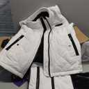 ARRIS Women`s Heated Vest, Size Adjustable 7.4V Electric Warm Vest with Battery Pack, One Size, White