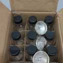 12 Pack, 2 oz Small Clear Glass Bottles w/Lid & 3 Funnels - 60ml Boston Shot Bottles for Health, Immunity, Potion, Wellness, Sample, Ginger, Juice - Mini Personal Care & Beauty Travel Bottle