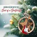 Guitar Ornament 2025 - Musical Instrument Music Gifts for Men Women, Unique Christmas Ornaments for Tree Decor, Guitar Ornaments for Tree Decor, Thoughtful for Boys Girls Musician