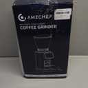 AMZCHEF Coffee Grinder, Coffee Bean Grinder for Home Use with Precise Grinding, LED Control Panel, Detachable Funnel Stand, Anti-static Design, 48 Grind Settings, Silver