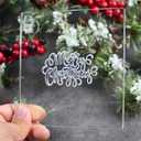 2 x Merry Christmas Small Acrylic Embosser for Cakes and Cupcakes- 1 Pack