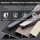 3Pcs Aluminum T-Molding, Floor Transition Strips, Floor Divider Trim, Threshold Strip, for Bridging Gaps Between Floors, or Between Wood Floors and Tiles (Gold 3pcs 35.4"x0.8")