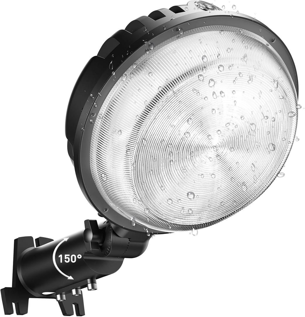 150W LED Barn Light, 20000LM Dusk to Dawn Outdoor Yard Light with Photocell, IP66 Waterproof, 1200W MH/HPS Equivalent, Aluminum Housing Outside Security Flood Lighting for Garage Farmhouse