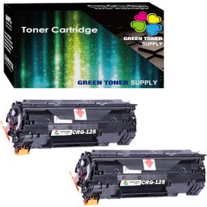 (Pack of 2) Compatible Replacement for Canon 125 Toner Cartridge Canon125 CRG-125 CRG125 to ImageCLASS MF3010 LBP6000 LBP6030w Toner Printer