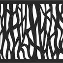 Barrette Outdoor Living 73030564 Sprig Decorative Screen Panel, Black