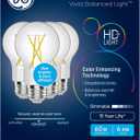 GE Reveal HD+ LED Light Bulbs, 60 Watt, A19 Bulbs (4 Pack)