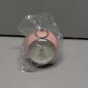 Rohome Vintage Small Alarm Clock with Night Light, Pink, Quartz Movement, Battery Operated, Non-Ticking, Decorative, for Bedside Table, Desk, Kitchen, Bedroom