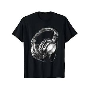 Vinyl Records for Lovers of Music, Vintage Vinyl and Space T-Shirt, Medium