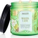 M&SENSE Matcha Latte Scented Candle, 11.6oz Natural Soy Wax, 70 Hours Long Lasting Clean Burn, Green Tea Creamy Aroma for Stress Relief, Non-Toxic Relaxing Aromatherapy Gifts for Women