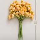 Ling's moment Ranunculus Artificial Flower, Faux Silk Mini Ranunculus Flowers for DIY Bouquet, Bulk Fake Wedding Filler Flowers for Centerpieces Arrangements Bridal Shower Decorations, French Yellow