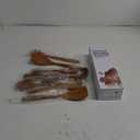 Wooden Kitchen Utensils Set,GUDAMAYE 9 PCE Natural Teak Wooden Spoons For Non-stick Pan for Cooking,