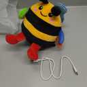 Hahaland Tummy Time Bouncing Bee Toy for 6-12 Month, Musical Dancing Plush Bee Baby Toys 9 Month Old, Vibrating & Buzzing Bee Toy Gifts for 1 Year Old Boy & Girl