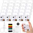 Knitgrip 25 Boxes Mini Travel Sewing Kit Quick Fix Sewing Kits Bulk Basic Portable Pre Threaded Needle Emergency Repair Tool for Beginner Traveler Home Hotel (White)
