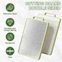 Stainless steel cutting board double sided with Wheat Straw PP & Grater. MYLLENE large size16X12". Food grade. Easy to clean. Durable. Eco-friendly