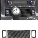 Real Carbon Fiber Center Control Seat Heating Button Panel Trim Compatible with Corvette C6 2005-2013, Interior Decor Sticker Accessories