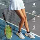 BRISIRA Coolmax Bamboo Viscose Women Compression Running Ankle Socks No Show Athletic Wicking Thick Cushioned Arch Support (8-10, Black + White + Grey)