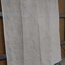 MIULEE Natural White Linen Curtains 45 Inch Length 2 Panels for Kitchen Bedroom Living Room, Soft Thick Linen Textured Short Basement Window Drapes Semi Sheer Light Filtering Back Tab Rod Pocket