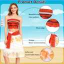 Women Girls Halloween Costumes Set for Princess Costume Dress Up with Wig Necklace (Small)