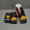 Baquler 3 Pcs Christmas Flameless Candles Candy Cane LED Pillar Candle Peppermint Glitter Stripe Red and White Battery Operated Candlestick for Xmas Party Holiday Table Centerpiece Home Decoration