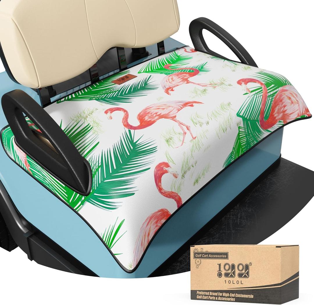 10L0L Universal Golf Cart Seat Covers/Seat Blanket for EZGO TXT/RXV & Club Car DS/Precedent, Breathable Seat Towel/Seat Cushions with Non-Slip Backing, All-Season Comfort (Not for Yamaha)