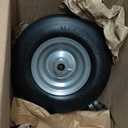 RUTU 11x4.00-5 Flat Free Tire and Wheel Assembly with 3/4" Precision bearings or 5/8" & 1/2",Replacement Tires 3.4"-4"-4.5"-5" Centered Hub,for Zero-Turn Lawn Mowers