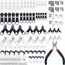 Minatee 163 Piece Zipper Repair Kit - Replacement Zippers, Sliders, Stoppers & Tools for Sewing, Luggage, Jackets, Coats, Jeans (Size 8/5/3)